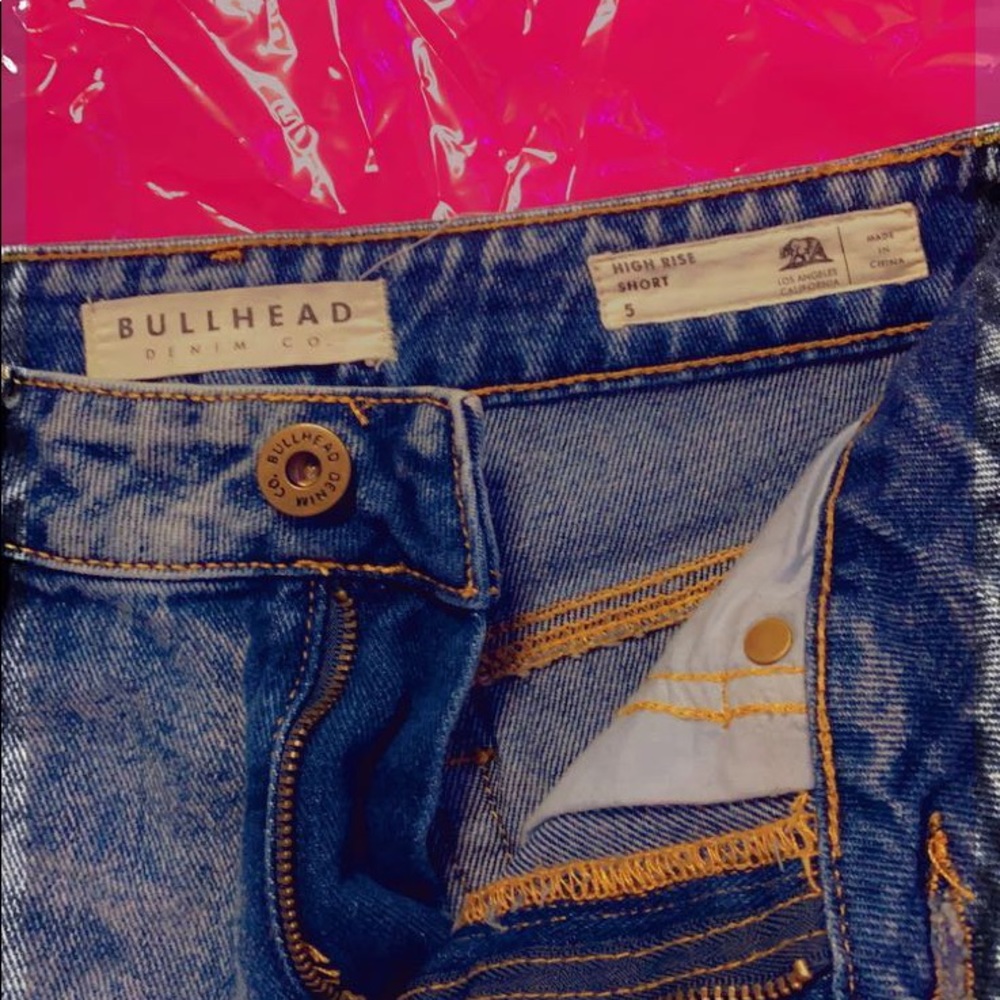 Ripped jean shorts